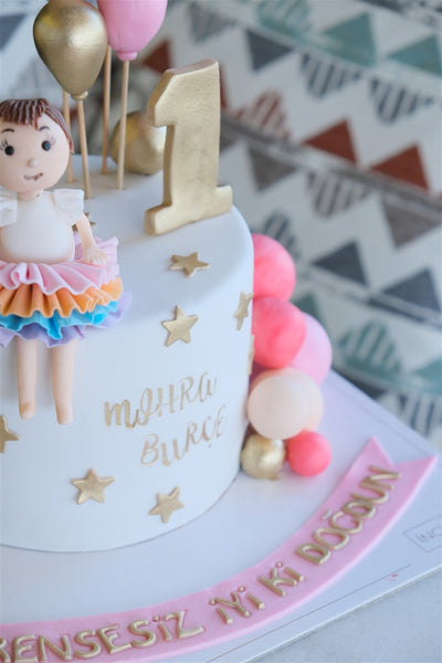 Butik Kız Çocuğu Balonlar Pasta