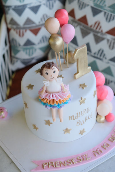 Butik Kız Çocuğu Balonlar Pasta