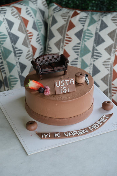 Butik Kahverengi Deri Koltuk Pasta
