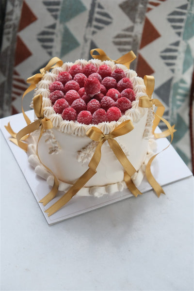 Gerçek Frambuazlı Altın Kurdele (Vintage Cake)