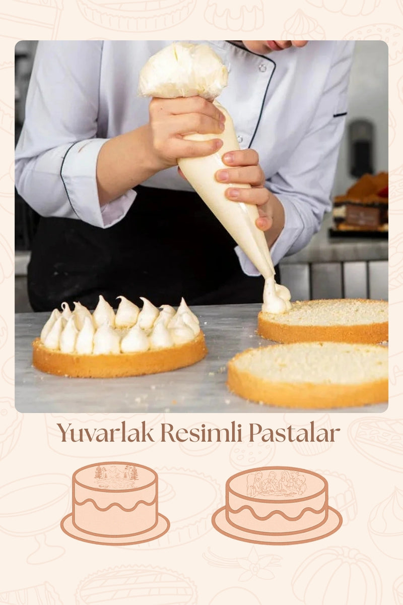 Kendi Yuvarlak Resimli Pastanı Oluştur