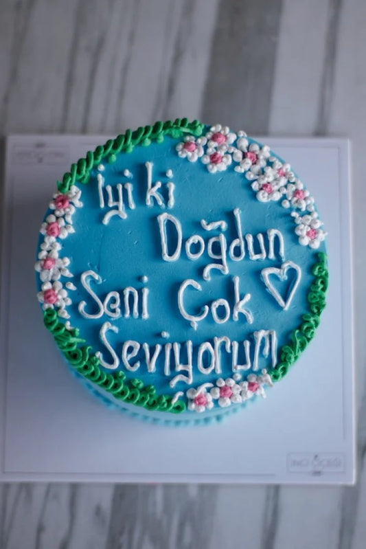 Butik Motto Çiçek Lemeli Pasta